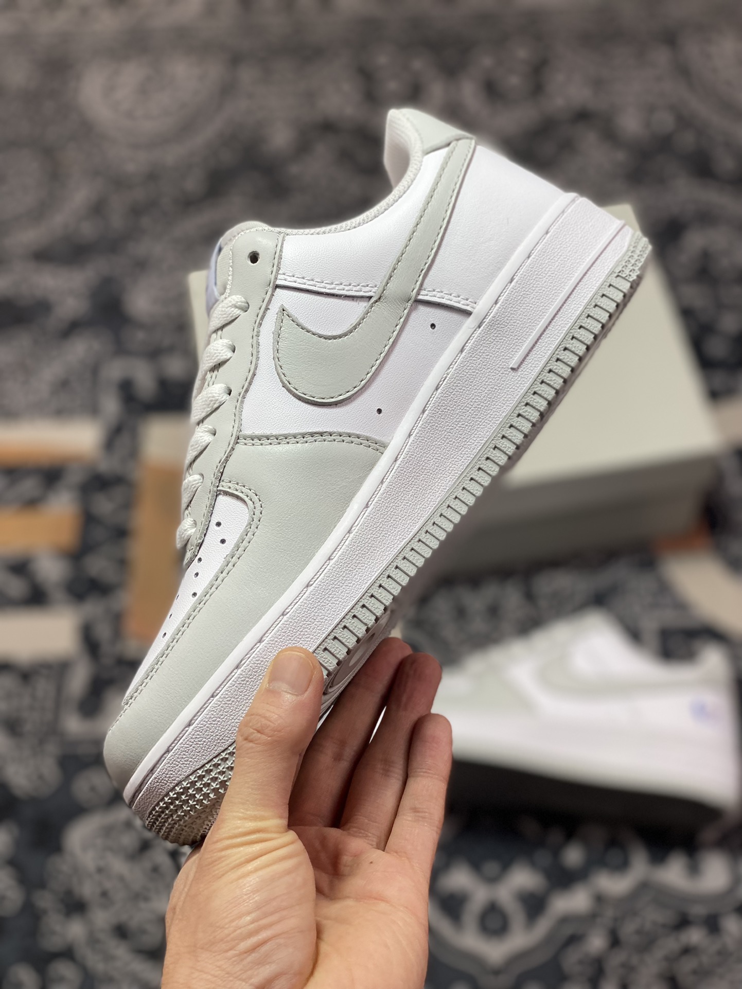Nike Air Force 1Low 96 All-Star ”Fiesta” Air Force 1 sneakers ”leather stitching white light gray NBA” AA6902-201
