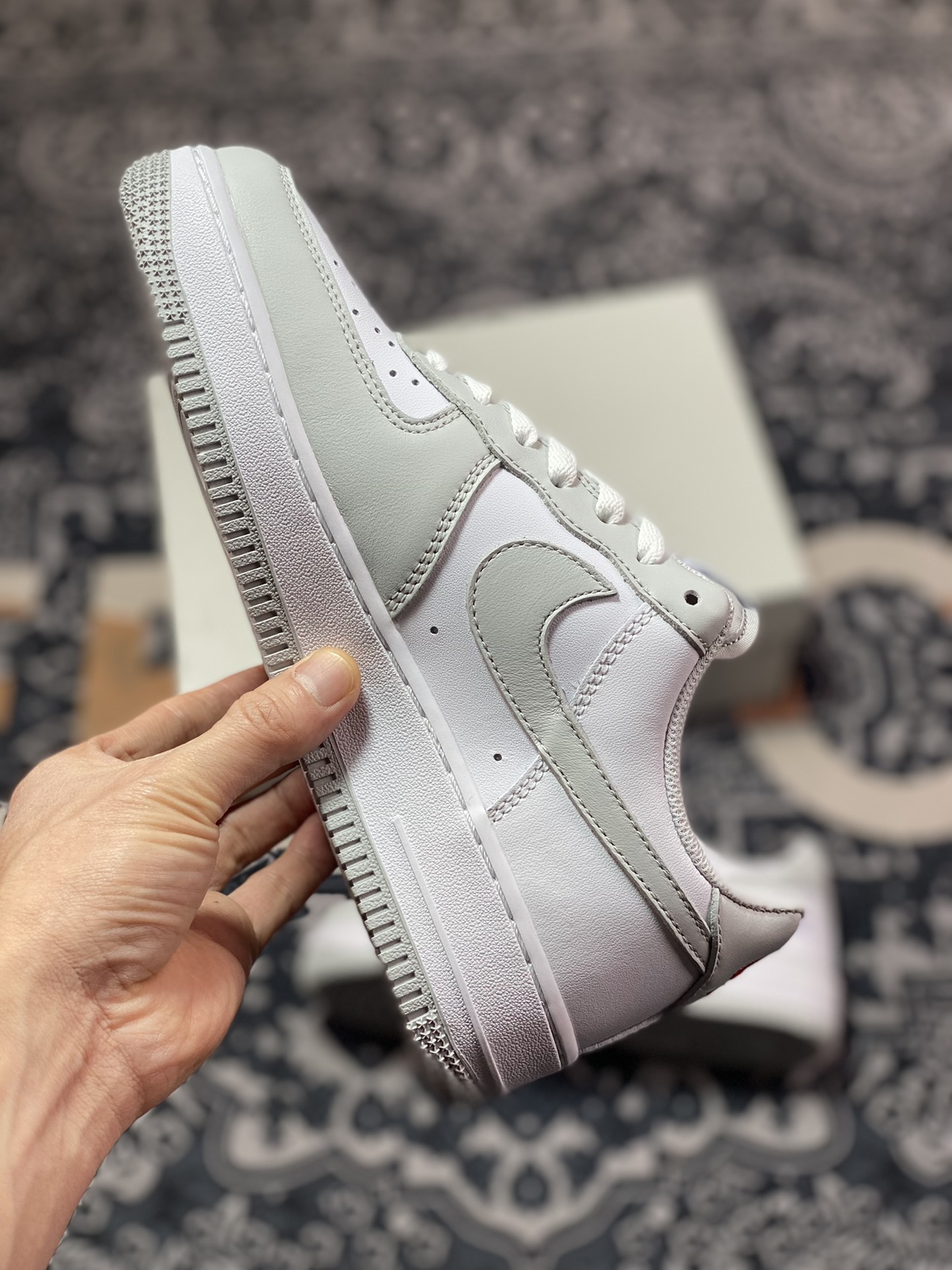 Nike Air Force 1Low 96 All-Star ”Fiesta” Air Force 1 sneakers ”leather stitching white light gray NBA” AA6902-201