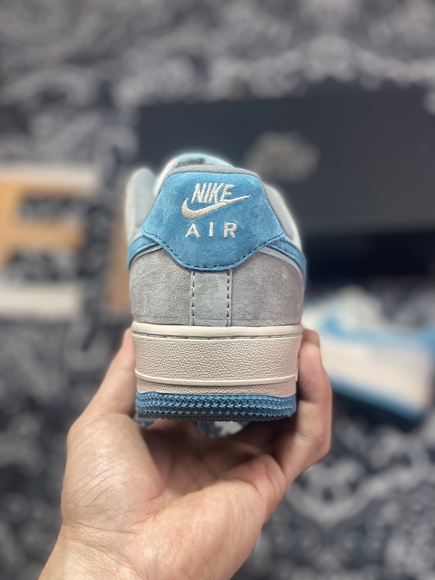 Nike Air Force 1′07 Low Suede ”Grey/Lake Blue” Air Force One sneakers ”suede dark gray lake blue” ZB2121-666