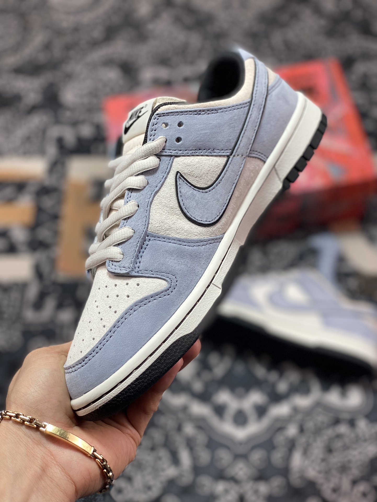Otomo Katsuhiro x Nike SB Dunk Low ”Steamboy OST” rebound shoes ”haze blue light gray black” LF0039-026