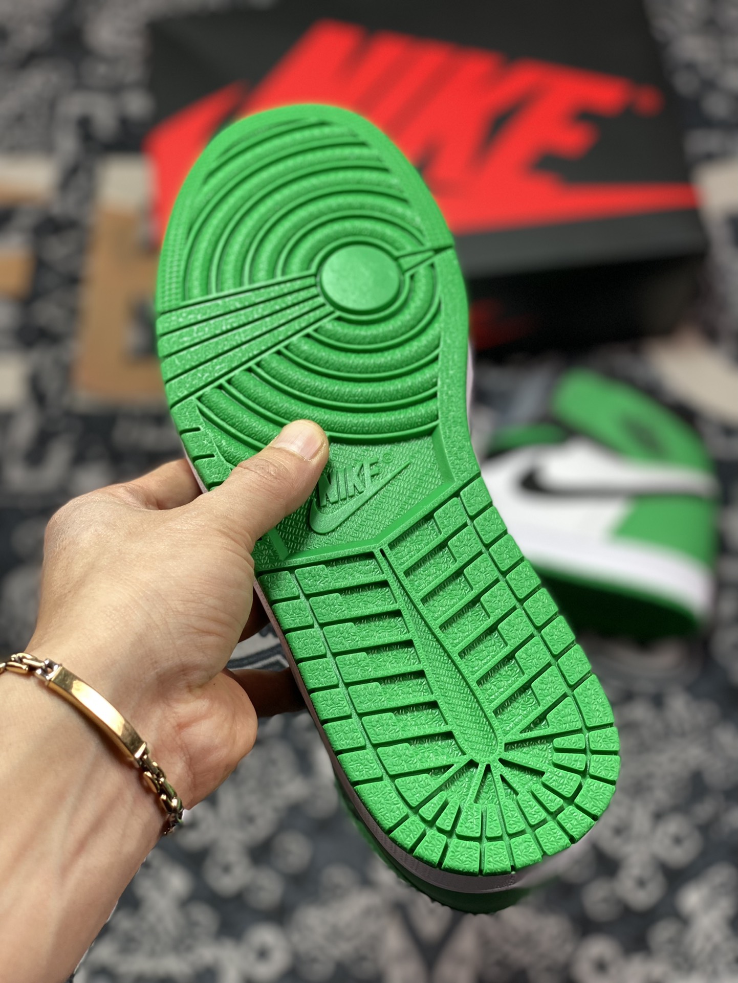 Nike Air Jordan 1 Retro High OG ”Lucky Green” AJ1 basketball shoes ”Black Green Toe Lucky Green” DZ5485-031