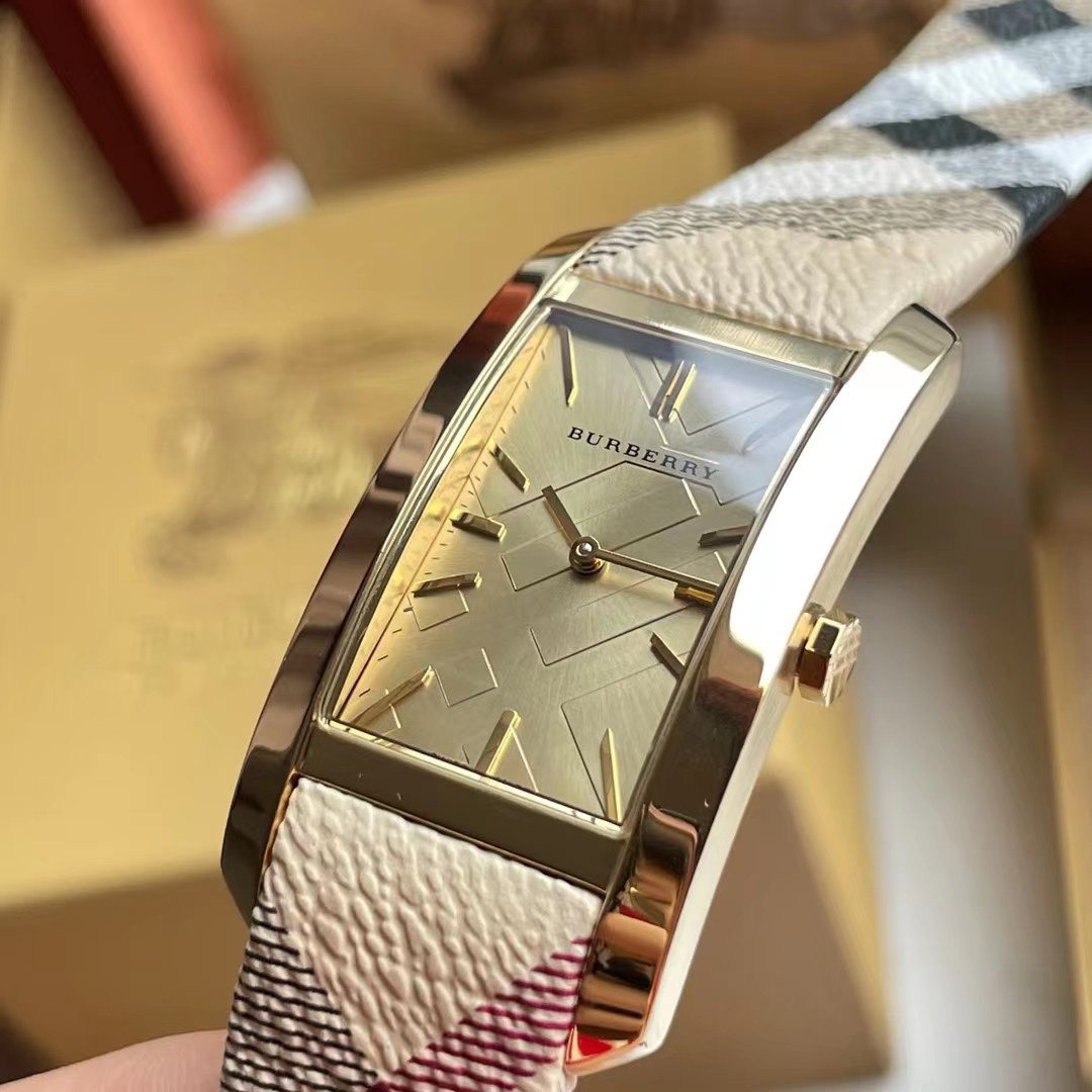 Burberry BU9407 Watch: Steel Shell, Real Skin Strap, Classic Retro Style - 图片 5