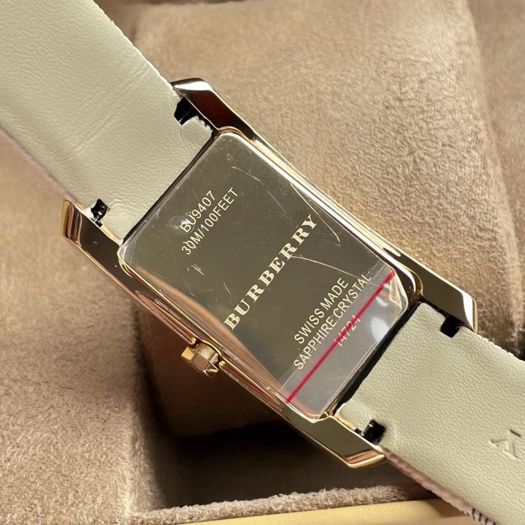 Burberry BU9407 Watch: Steel Shell, Real Skin Strap, Classic Retro Style - 图片 7