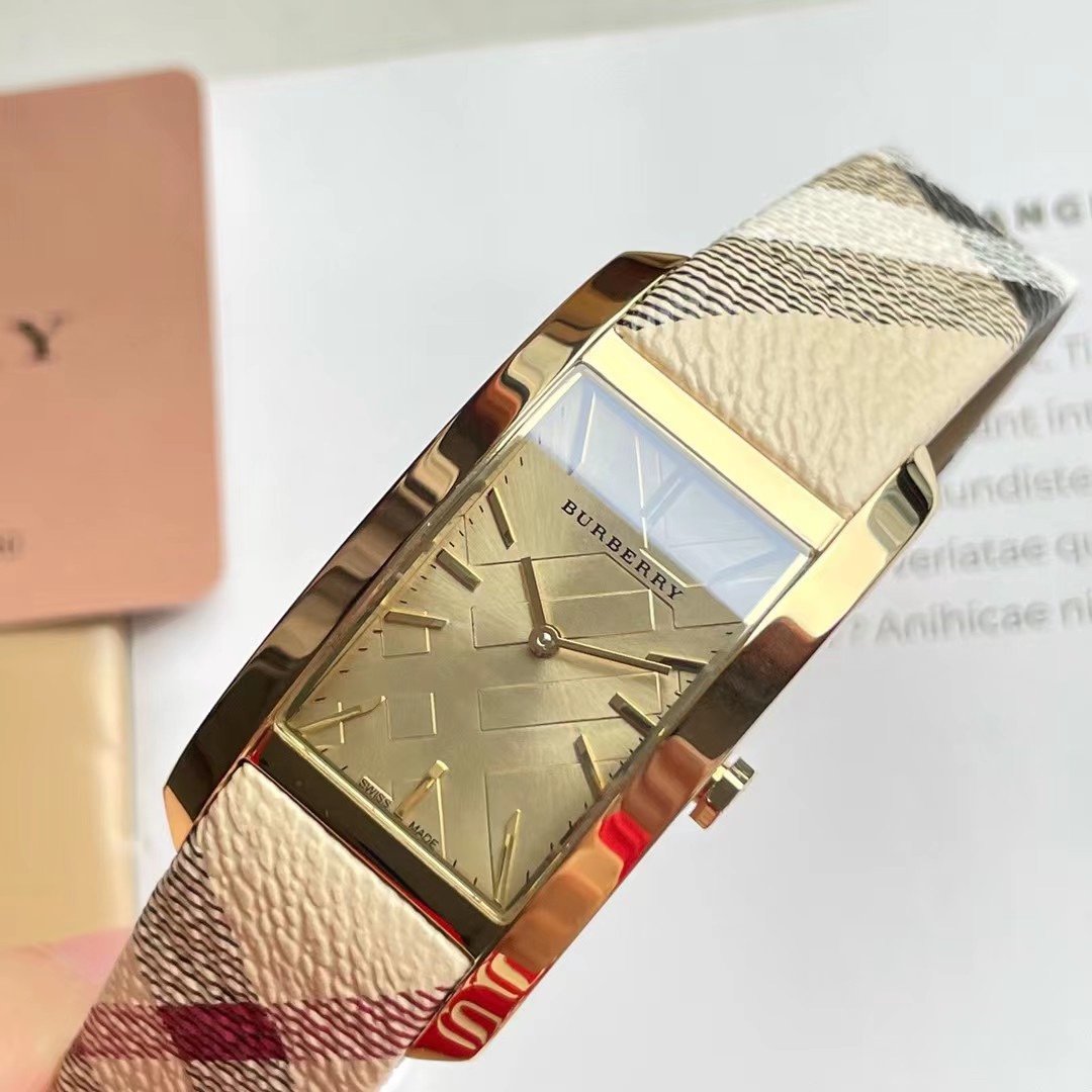 Burberry BU9407 Watch: Steel Shell, Real Skin Strap, Classic Retro Style - 图片 3