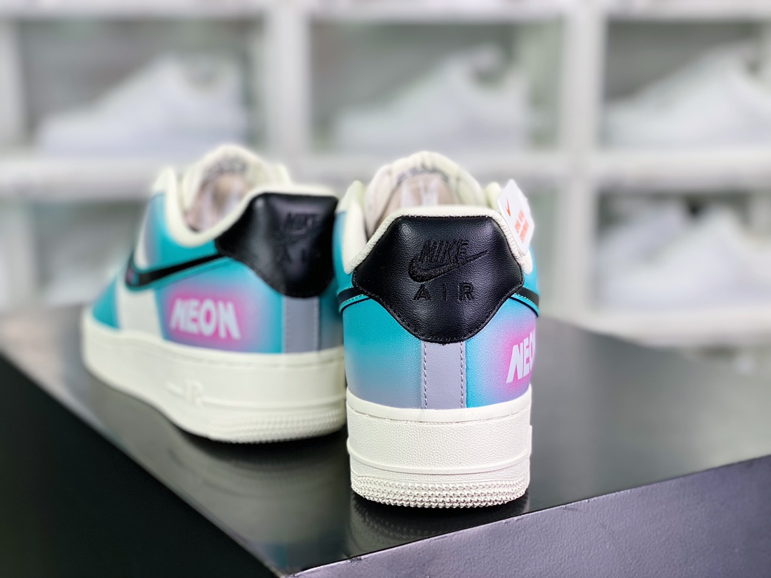 Air Force 1 07 LV8 ”NEON” Air Force 1 classic sneakers ”leather beige black gray blue pink neon” CW2288-313