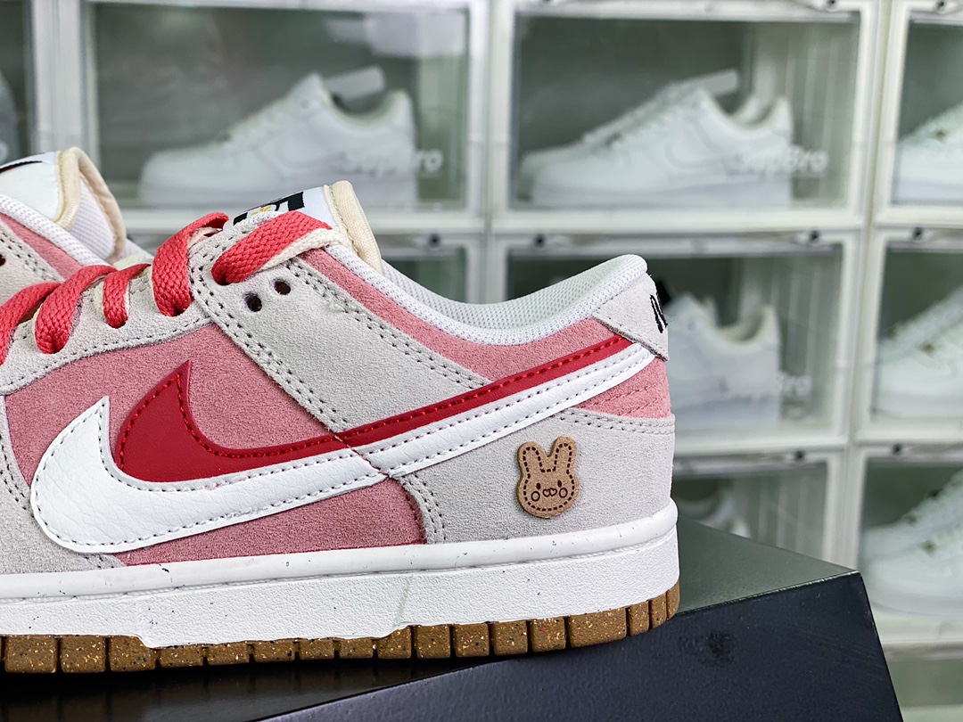 SB Dunk Low SE”85 Double Swoosh/Grey/Pink/Rabbit”backboard shoes ”suede light gray pink double hook rabbit” DO9457-117