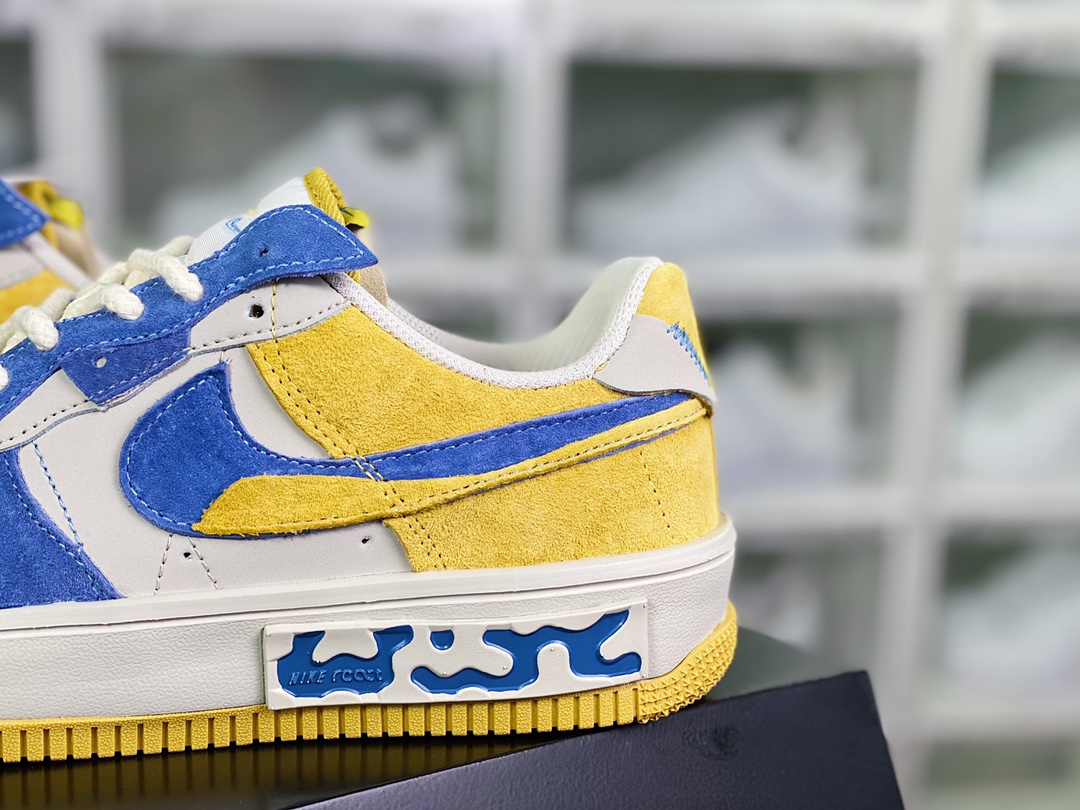 Wmns Air Force 1 Fontanka ”Blue/Beige/Olive” Air Force One sneakers ”denim blue and yellow” CW6688-807