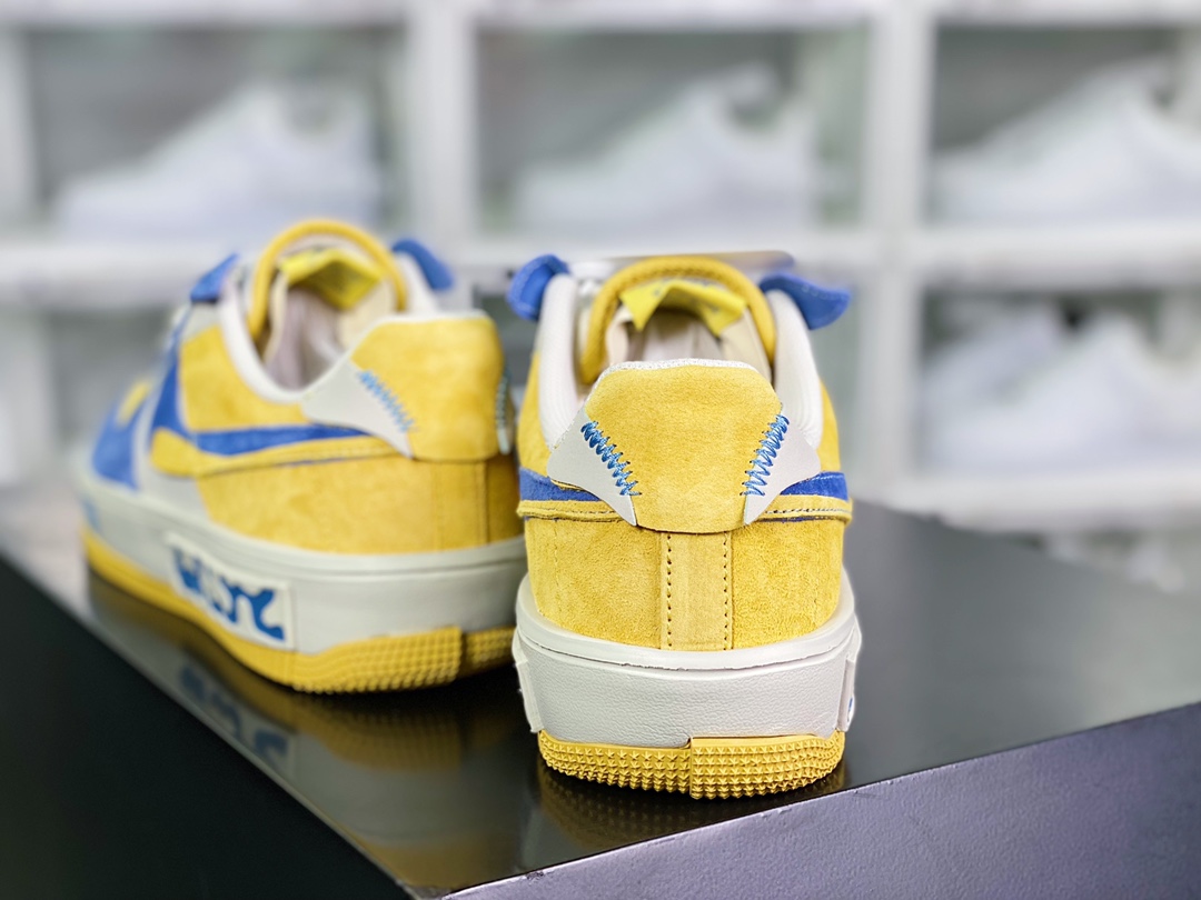 Wmns Air Force 1 Fontanka ”Blue/Beige/Olive” Air Force One sneakers ”denim blue and yellow” CW6688-807