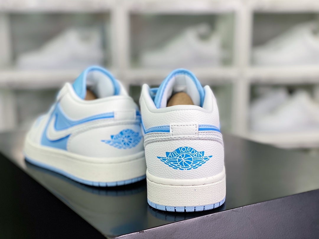 Wmns Air Jordan 1 Low GS ”Reverse Ice Blue” AJ1 Jordan generation basketball shoes ”University Blue Reverse White Blue” DV1299-104