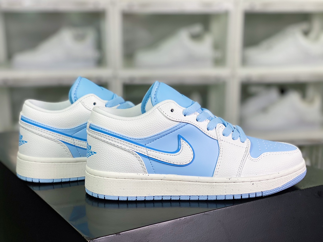 Wmns Air Jordan 1 Low GS ”Reverse Ice Blue” AJ1 Jordan generation basketball shoes ”University Blue Reverse White Blue” DV1299-104