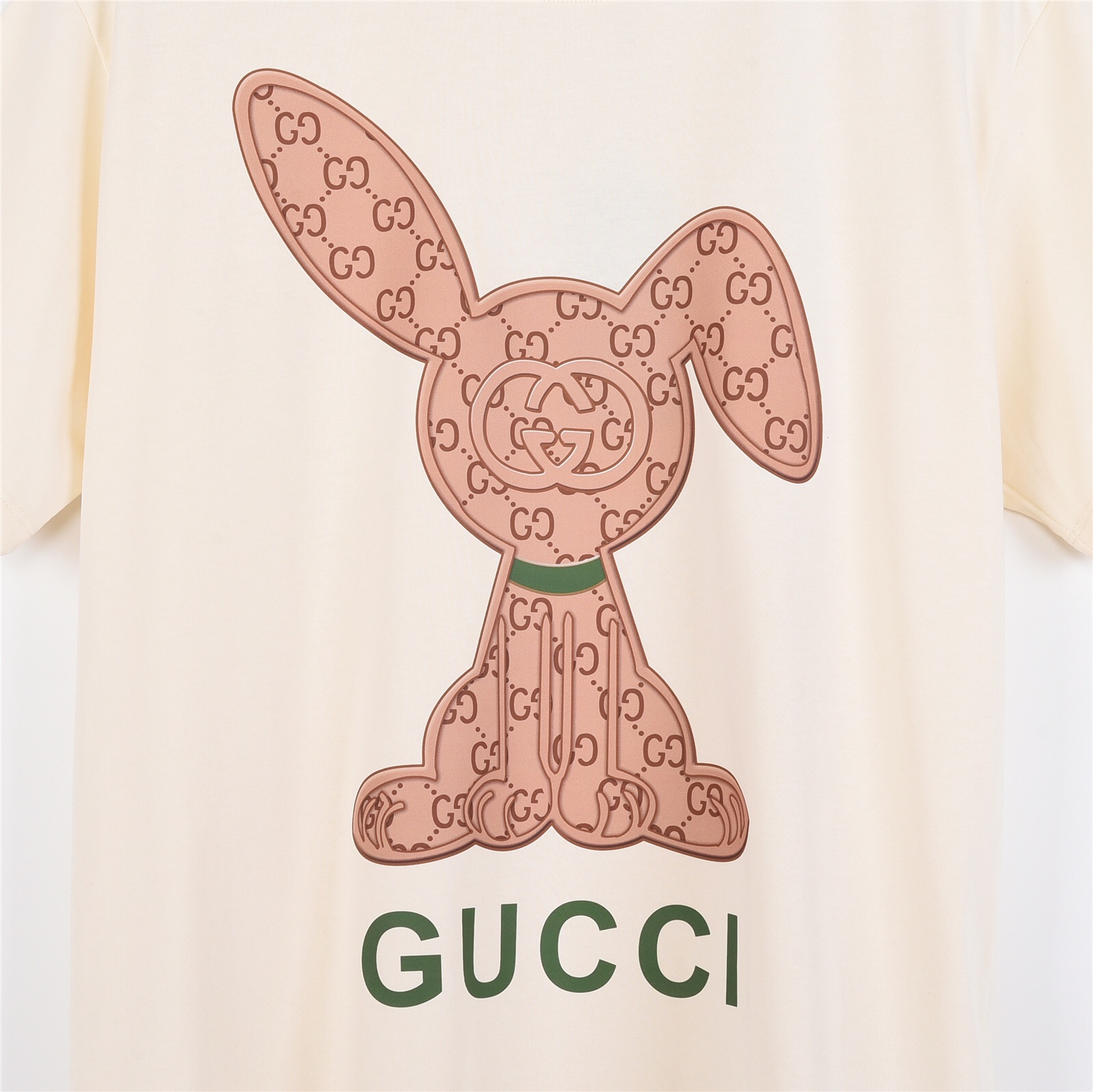 Gucci古驰23Fw春夏新款兔年限定立体花纹双Glogo短袖