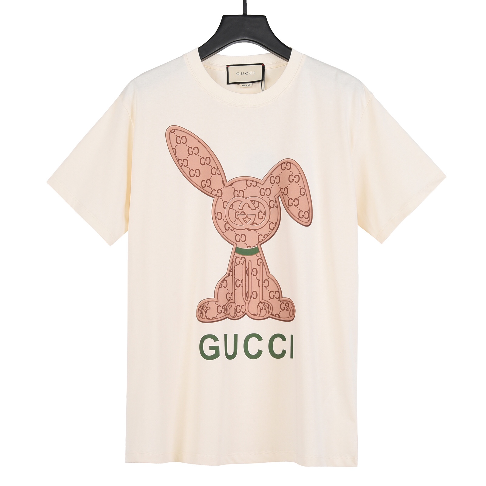 Gucci古驰23Fw春夏新款兔年限定立体花纹双Glogo短袖