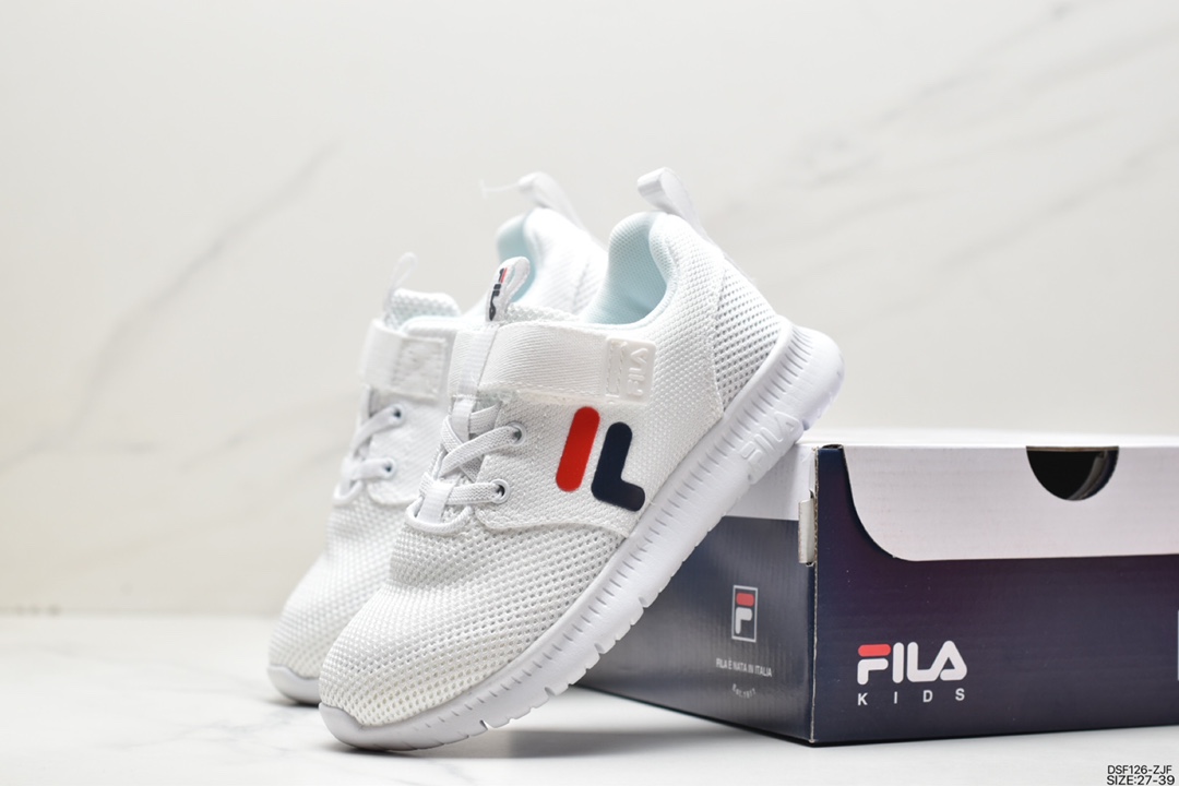 Children's Shoes FILA 2022 New Slip-on Leather Breathable Casual, Fashionable and Comfortable Children's Shoes