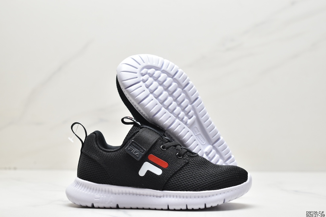 Children's Shoes FILA 2022 New Slip-on Leather Breathable Casual, Fashionable and Comfortable Children's Shoes