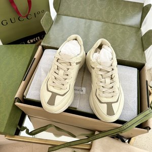 Gucci Buy Shoes Sneakers Unisex Women Men Calfskin Cowhide Sheepskin TPU Vintage Sweatpants