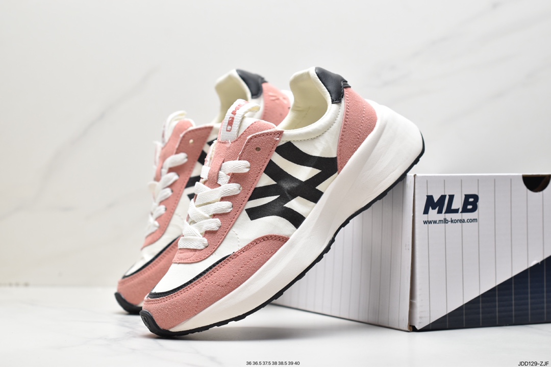 MLB Korea CHUNKY JOGGER increased retro NY large standard suede thick-soled sneakers dad shoes 32SHX1