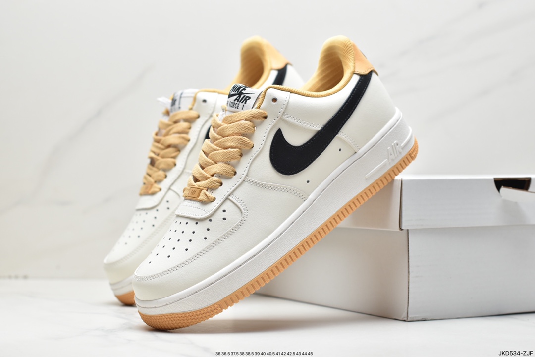 Air Force 1'07 Low Retro SP Air Force 1 low-top sneakers ”leather off-white turmeric black hooks” FD9063-101