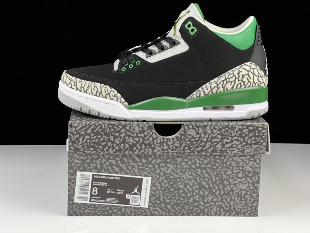 AJ3黑绿鞋码40-46总裁G版出品