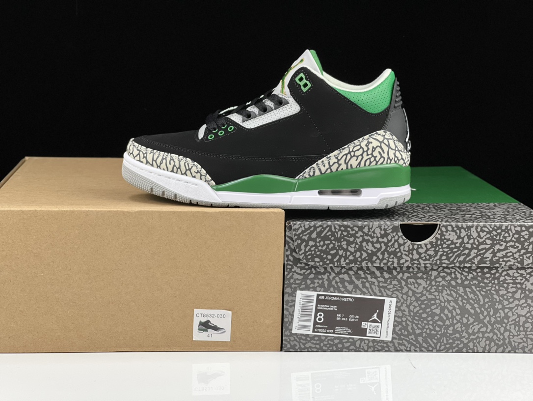 AJ3黑绿鞋码40-46总裁G版出品