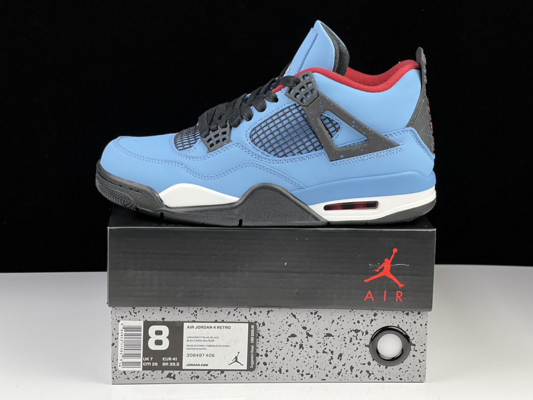 AJ4蓝麂皮鞋码40-47.5总裁G