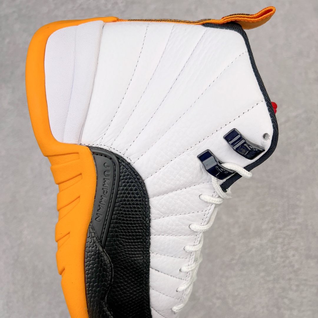 图片[6]-💰140 ＃DG纯原福利‼Air Jordan AJ12 Retro 25周年黑白黄 DR8887-100 原楦原纸板开发 采购原厂皮料 原厂定型 后跟完美效果 到手可放心比对发售原鞋 上脚百分百充当正品驾驭 真正原装公司级完美鞋型 一切细节实拍所见所得 纸板中底、钢印 完美版型 尺码：40 40.5 41 42.5 43 44 44.5 45 46 47.5 编码：by2936010-运动鞋