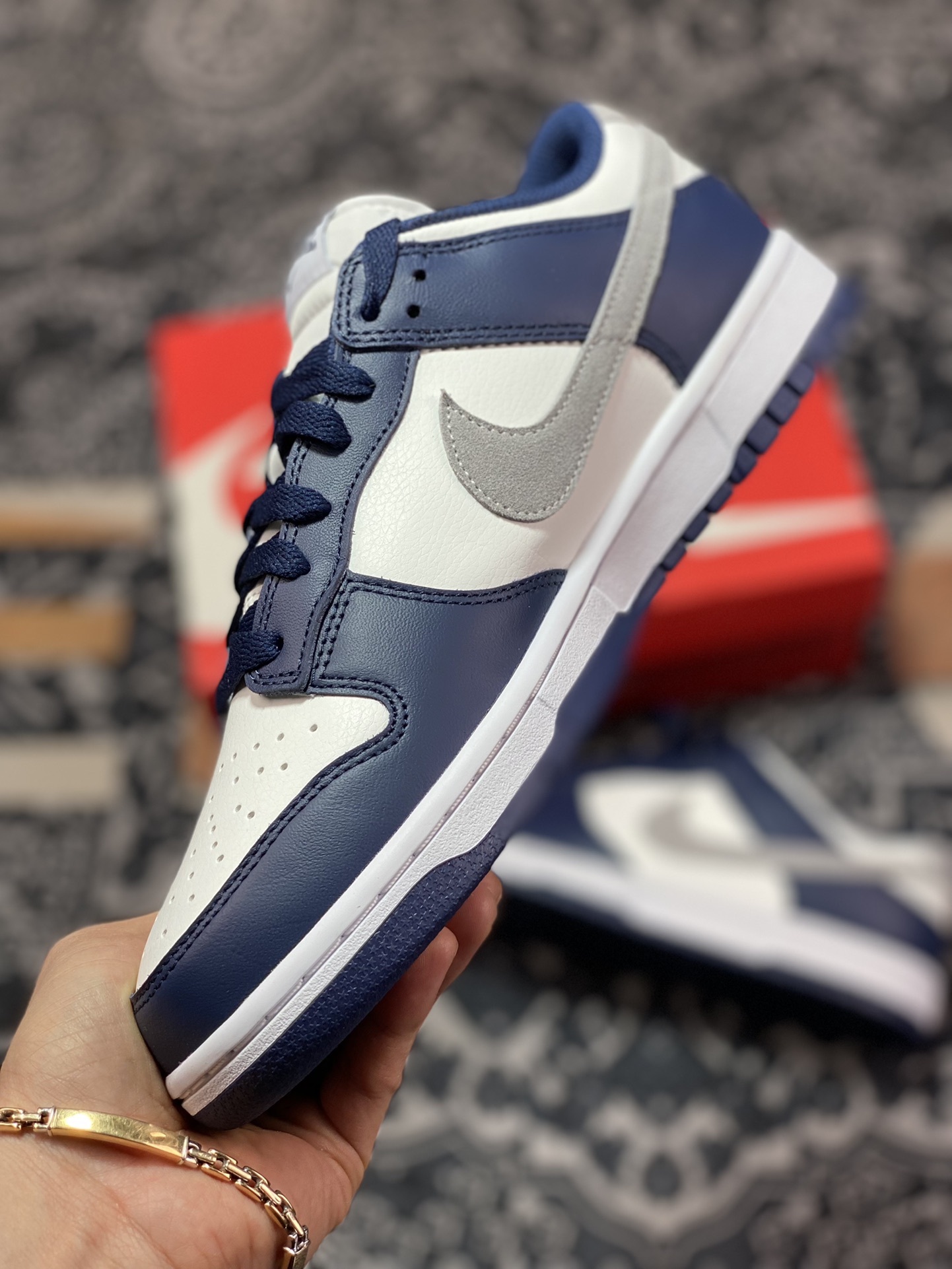 Dunk Series Low-top Casual Sports Skateboard Shoes ”New Midnight Blue White Gray” 9749-400-Top High Quatity Cheap Sneakers Fashion Clothing Clothes Bags handbags Shoes of all Brand wholesale With The best Quality And Beautiful Price from China Factory Chinese suppliers wholesaler seller Dunk Series Low-top Casual Sports Skateboard Shoes ”New Midnight Blue White Gray” 9749-400