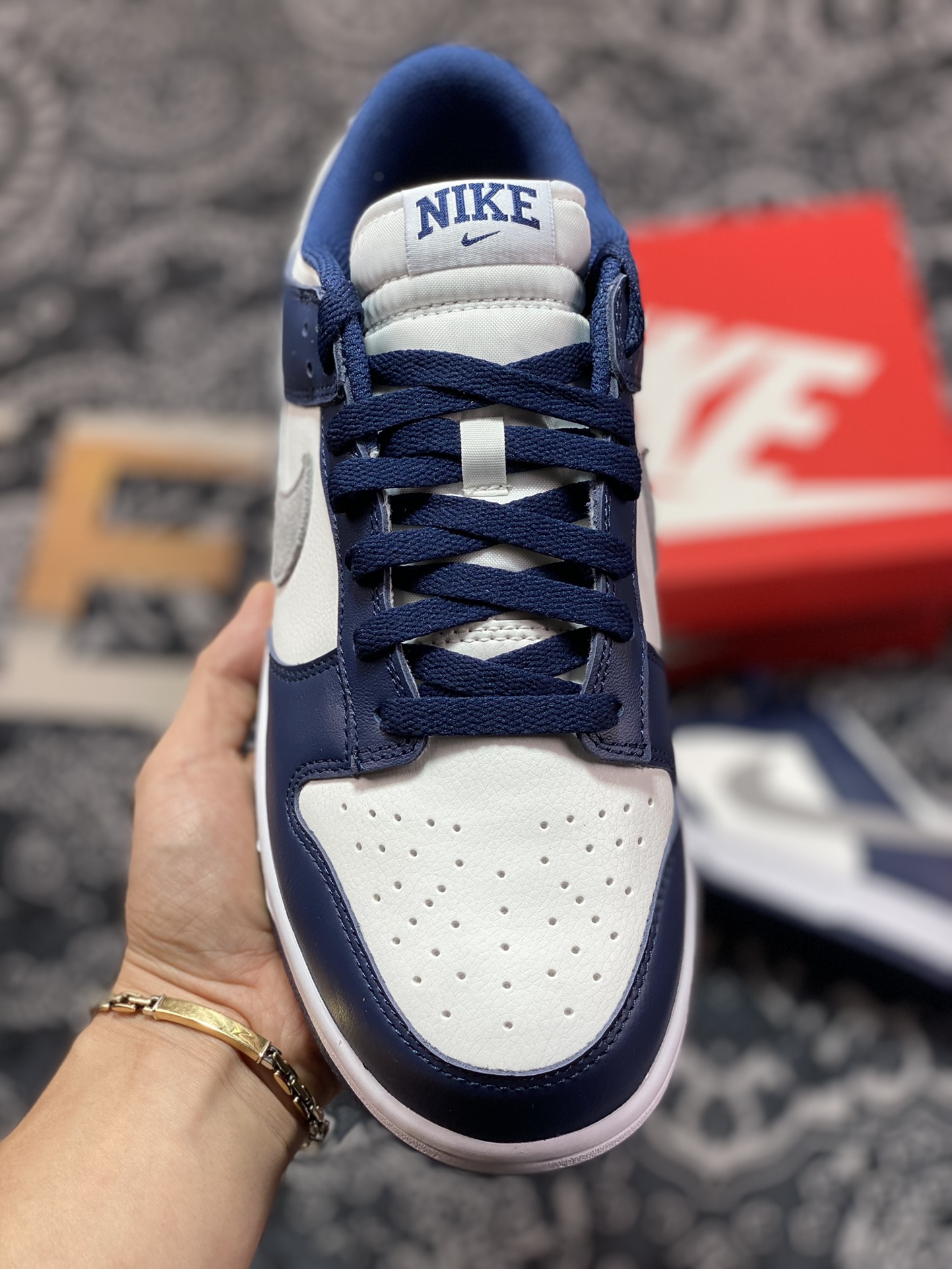 Dunk Series Low-top Casual Sports Skateboard Shoes ”New Midnight Blue White Gray” 9749-400-Top High Quatity Cheap Sneakers Fashion Clothing Clothes Bags handbags Shoes of all Brand wholesale With The best Quality And Beautiful Price from China Factory Chinese suppliers wholesaler seller Dunk Series Low-top Casual Sports Skateboard Shoes ”New Midnight Blue White Gray” 9749-400