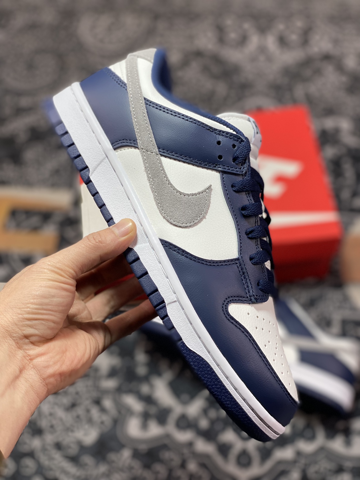 Dunk Series Low-top Casual Sports Skateboard Shoes ”New Midnight Blue White Gray” 9749-400-Top High Quatity Cheap Sneakers Fashion Clothing Clothes Bags handbags Shoes of all Brand wholesale With The best Quality And Beautiful Price from China Factory Chinese suppliers wholesaler seller Dunk Series Low-top Casual Sports Skateboard Shoes ”New Midnight Blue White Gray” 9749-400