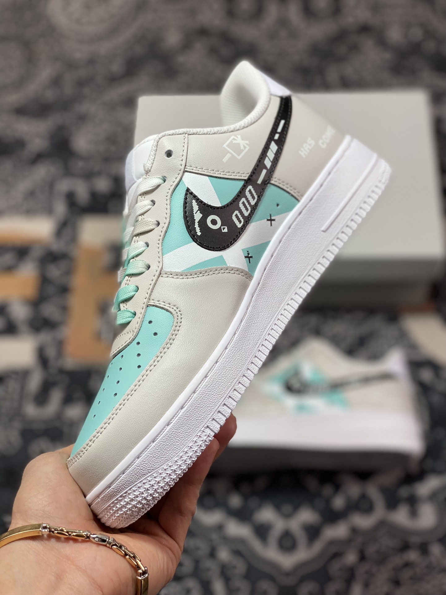 Nike Air Force 1 07 LV8 ”GAME OVER/ON PLAY” Future Technology Gray Blue CW2288-111