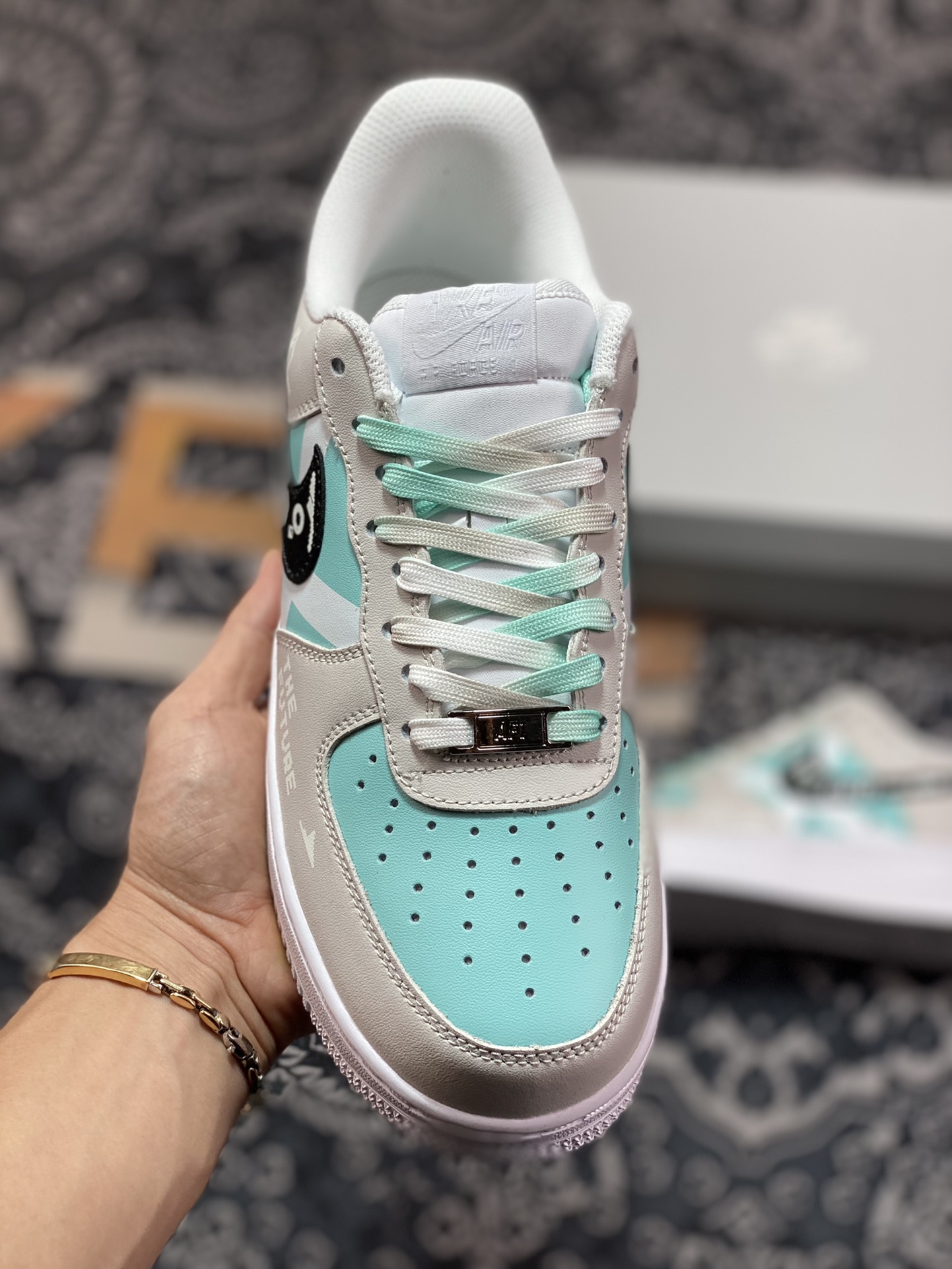 Nike Air Force 1 07 LV8 ”GAME OVER/ON PLAY” Future Technology Gray Blue CW2288-111