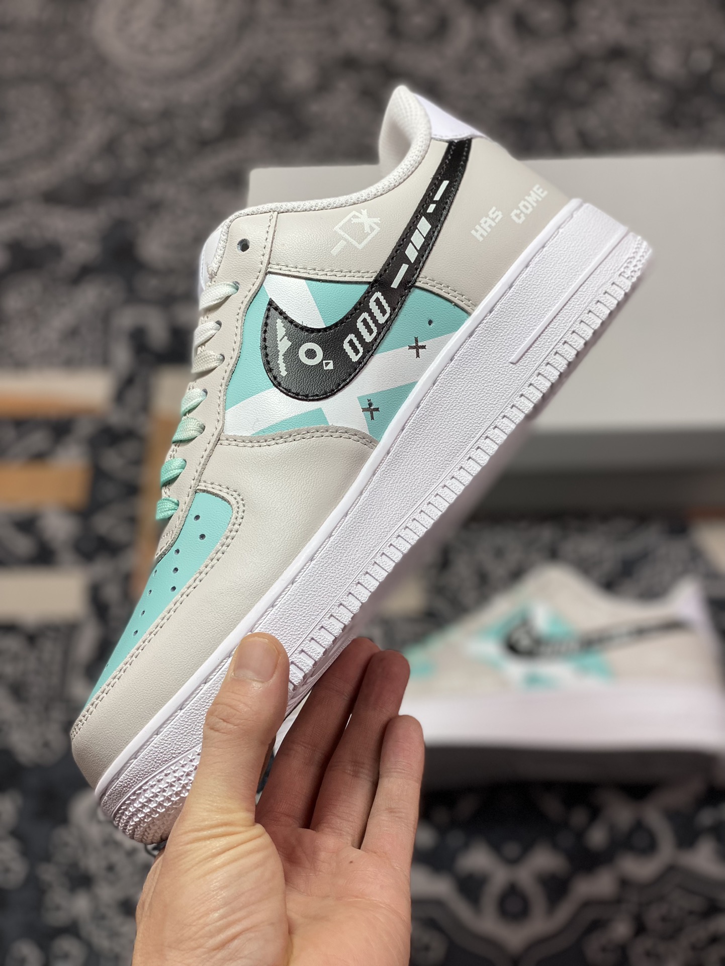 Nike Air Force 1 07 LV8 ”GAME OVER/ON PLAY” Future Technology Gray Blue CW2288-111