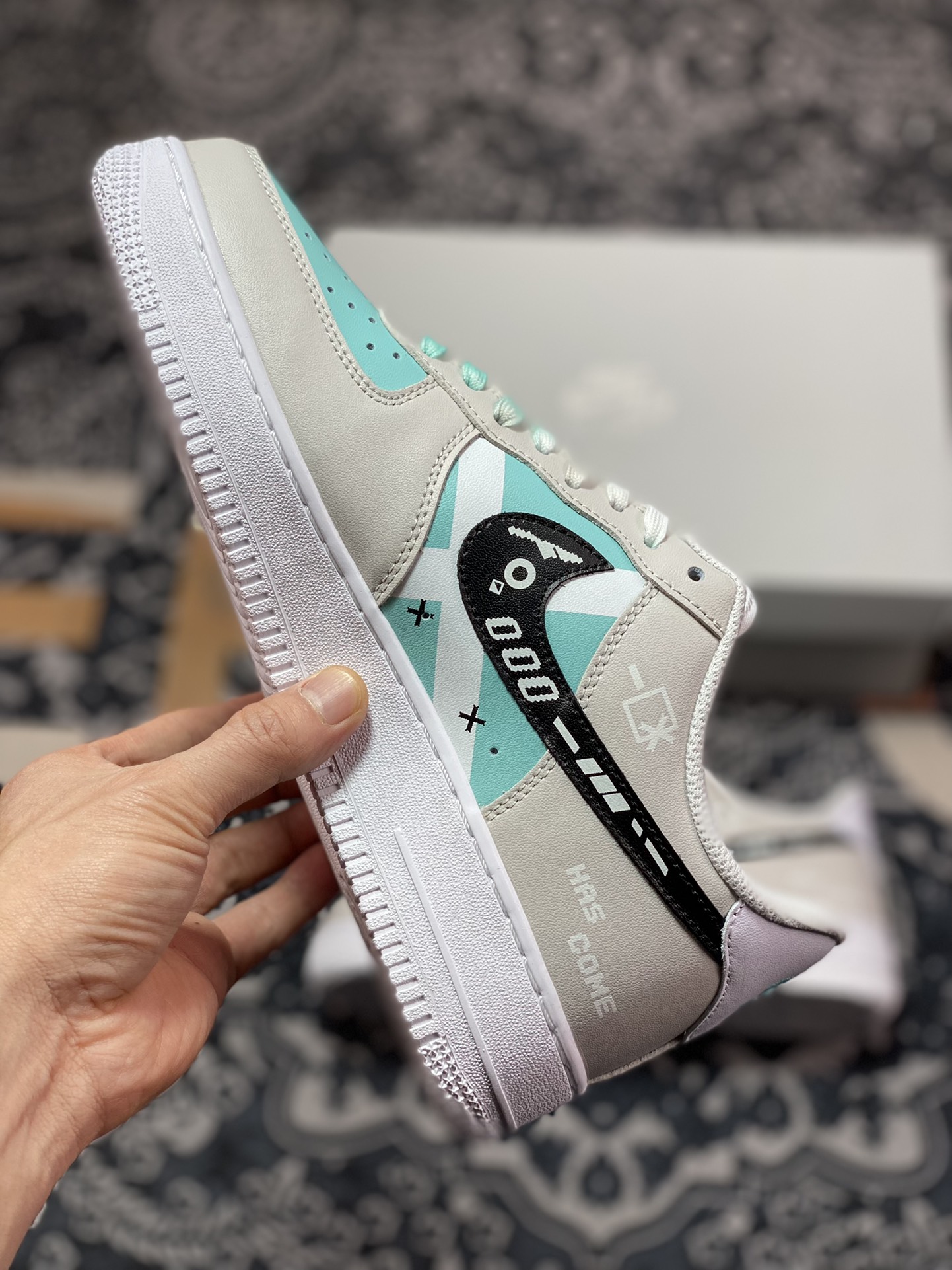 Nike Air Force 1 07 LV8 ”GAME OVER/ON PLAY” Future Technology Gray Blue CW2288-111