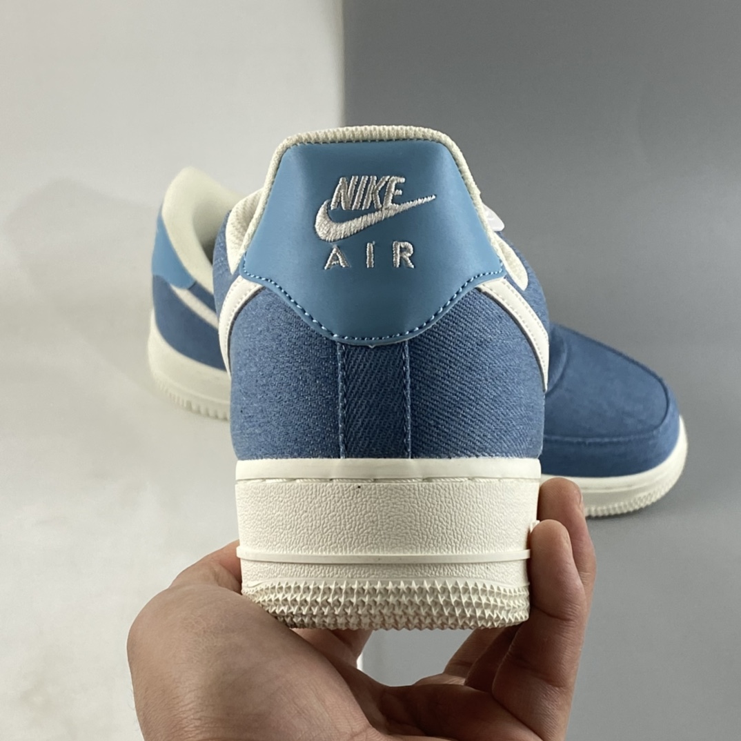 Nike Air Force 1'07 Low gray and blue cloth Air Force 1 low-top casual sneakers DG2296-004