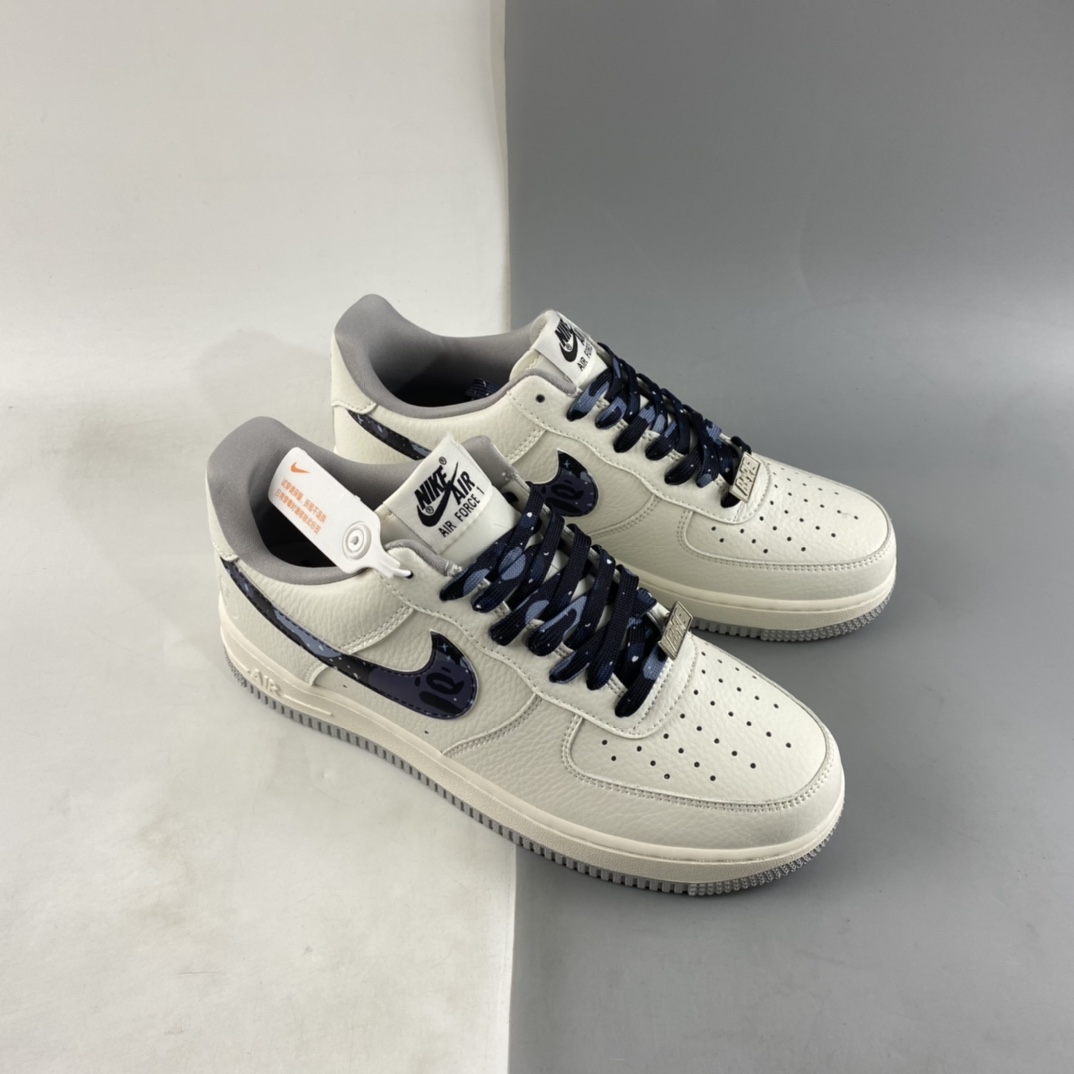 Bape x Nike Air Force 1'07 Low ape-head Air Force 1 low-top casual sneakers AA1356-115