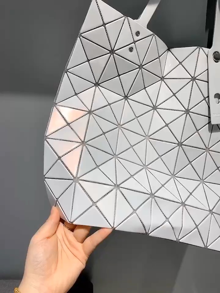 Issey Miyake BAO BAO Iridescent White Tote Bag - Geometric Design