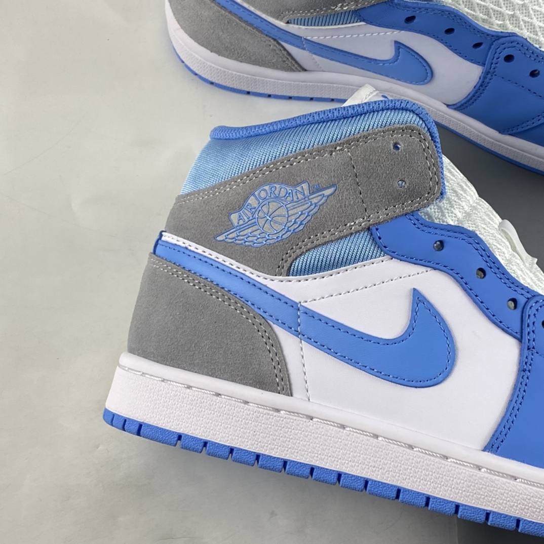 Air Jordan AJ1 Mid ”University Blue” AJ1 Joe 1 North Carolina gray basketball shoes DX9276-100