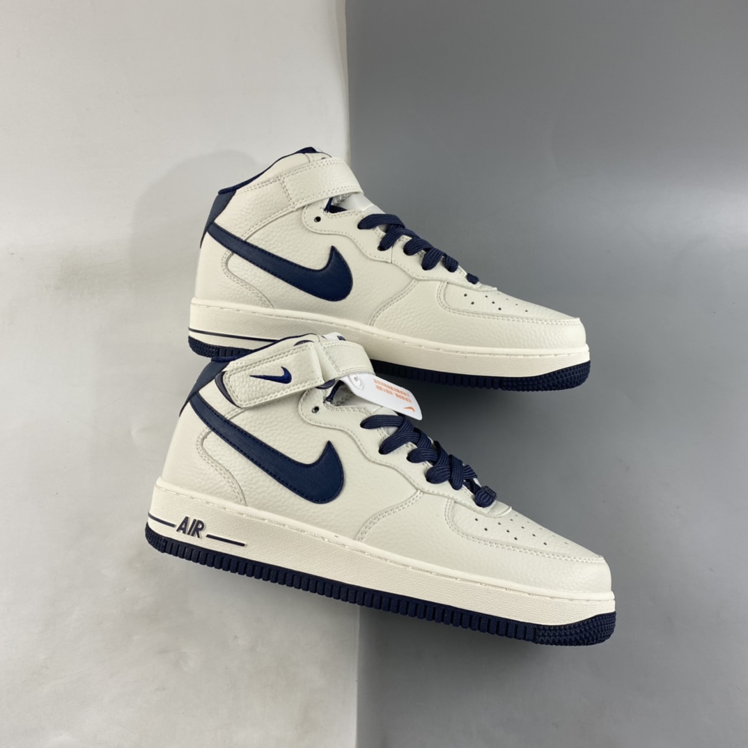 Nike Air Force 1'07 Mid Mi Dark Blue Color Air Force One Mid-top Casual Sneakers PA0920-508