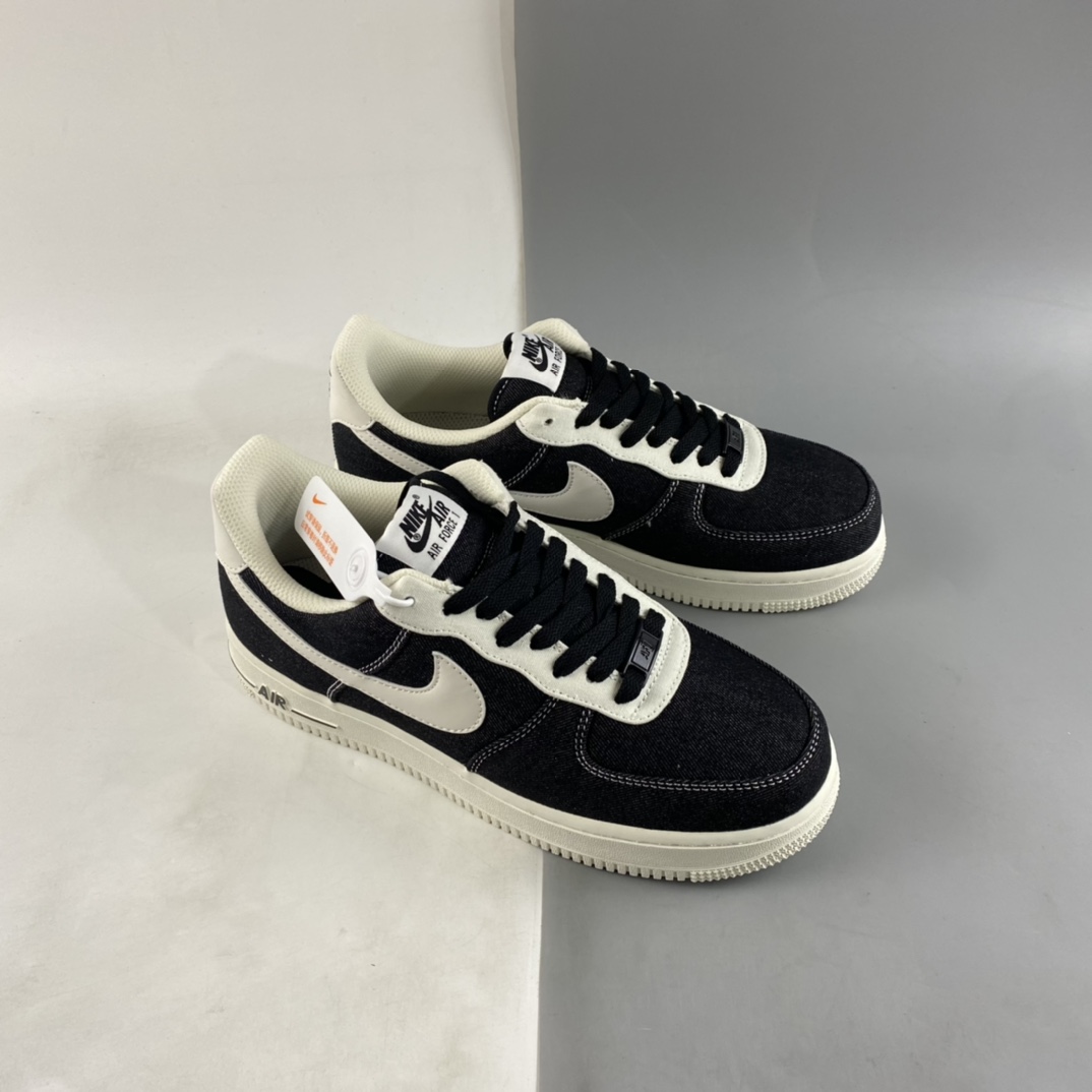 Nike Air Force 1'07 Low black and white cloth Air Force One casual sneakers DG2296-001