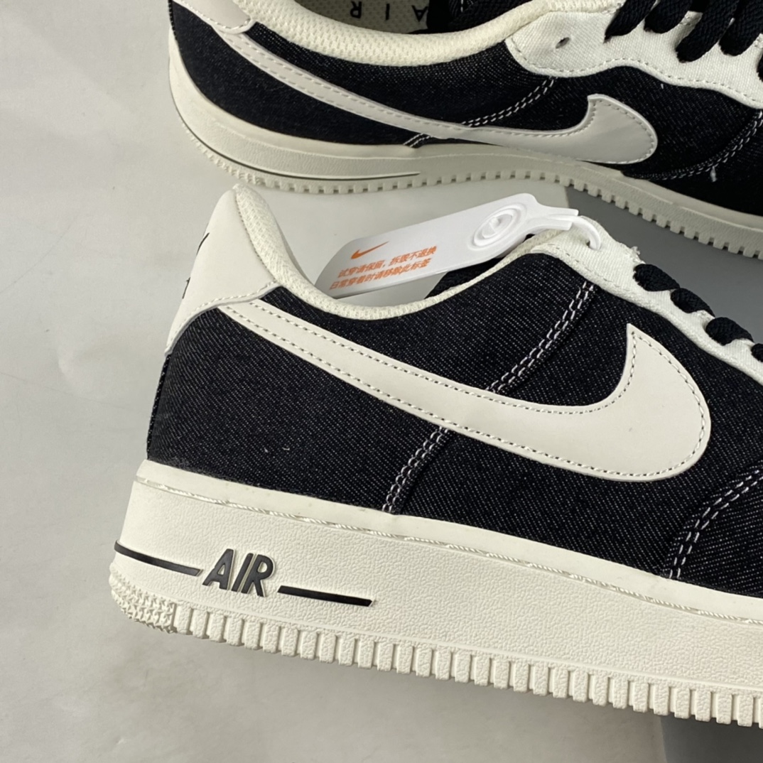 Nike Air Force 1'07 Low black and white cloth Air Force One casual sneakers DG2296-001