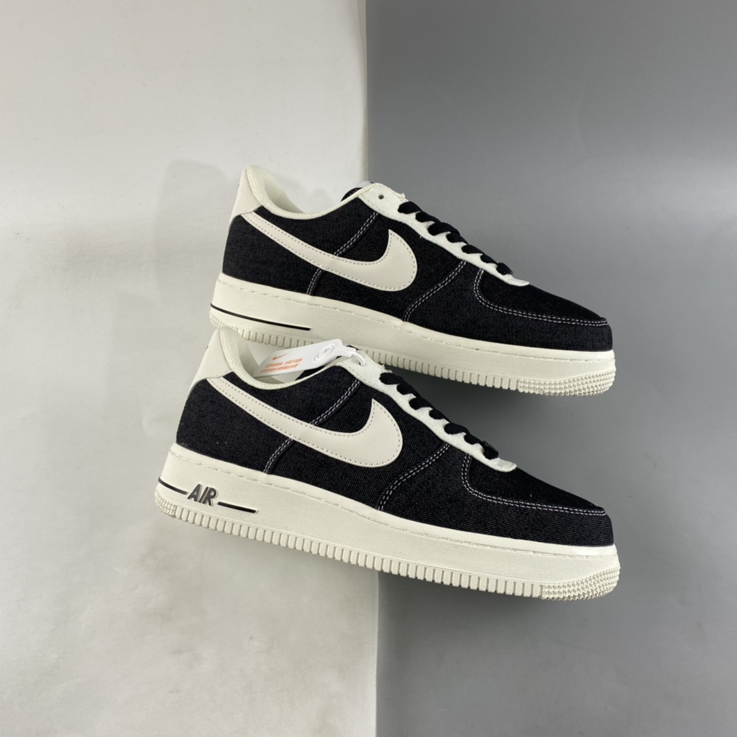 Nike Air Force 1'07 Low black and white cloth Air Force One casual sneakers DG2296-001