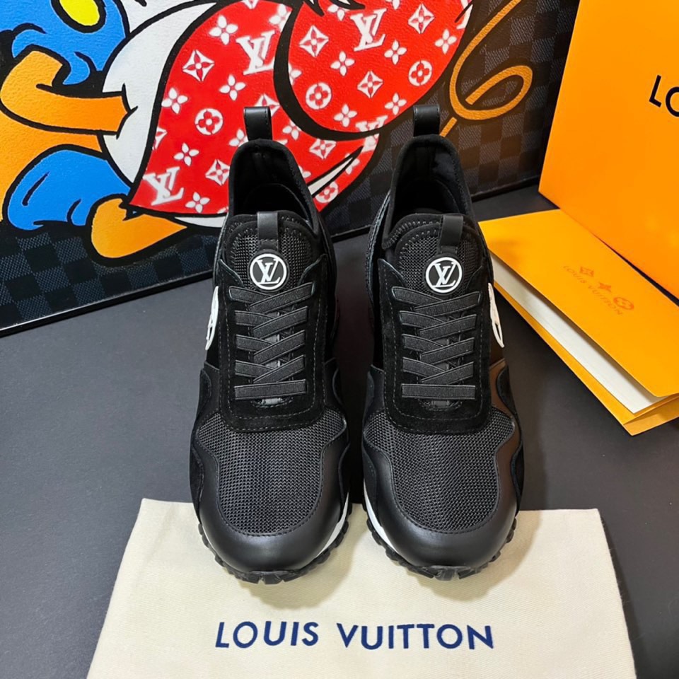 Louis Vuitton Shoes Sneakers Splicing Cowhide Rubber TPU Sweatpants