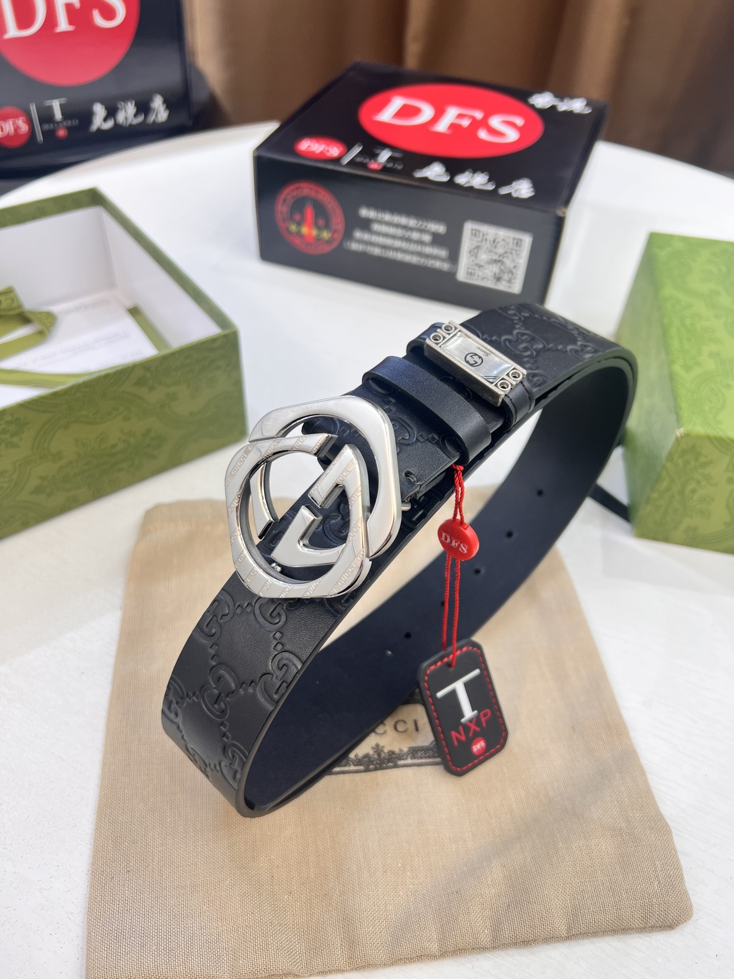 古奇GUCCi皮带 ZP开模制作 凌行度精钢五金 压花大G原厂皮低宽度3.8cm