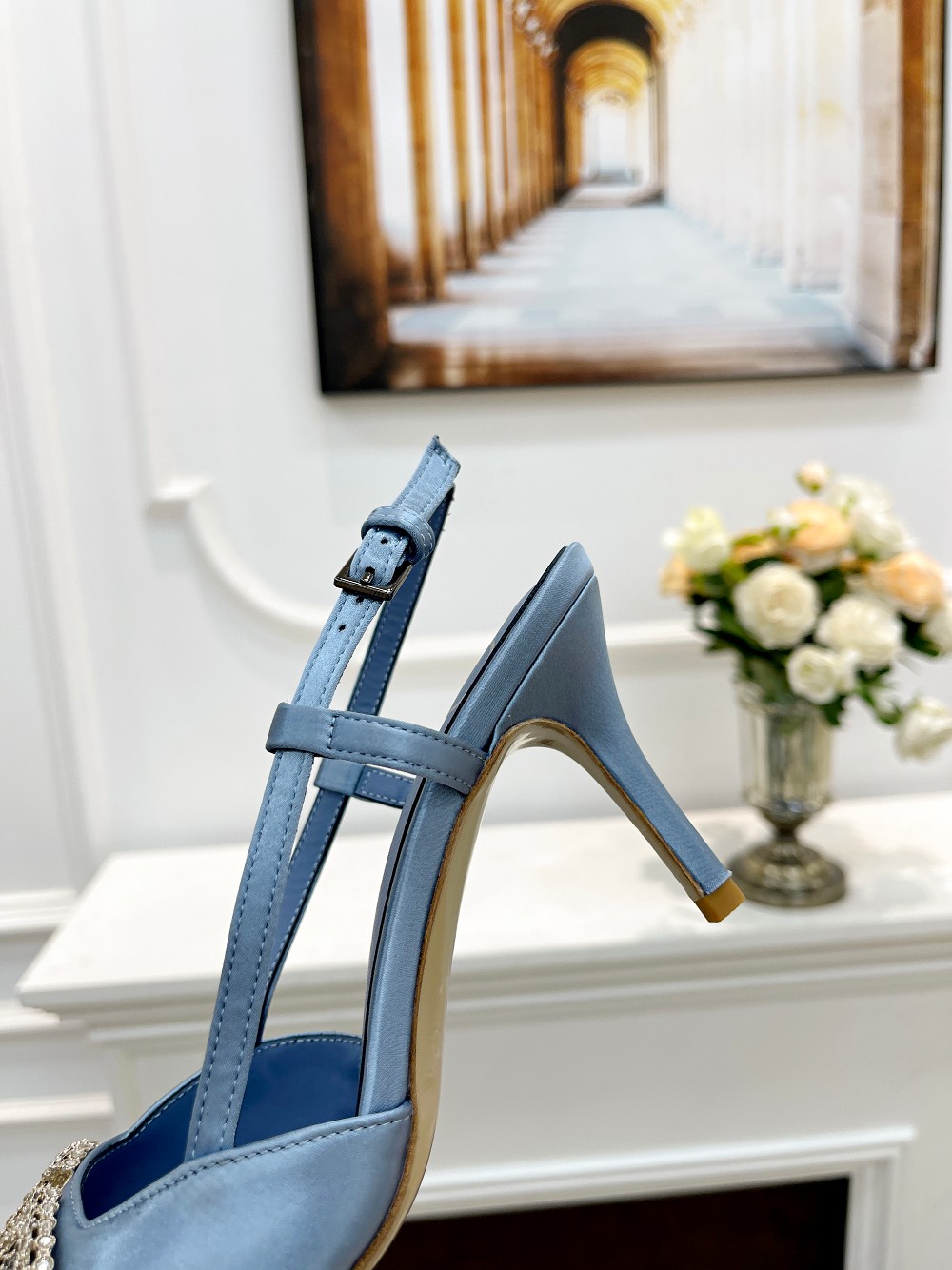 Valentino Women's Slingback Heels with Rhinestone Buckle - Elegant & Chic 8 a1676478303474 5503