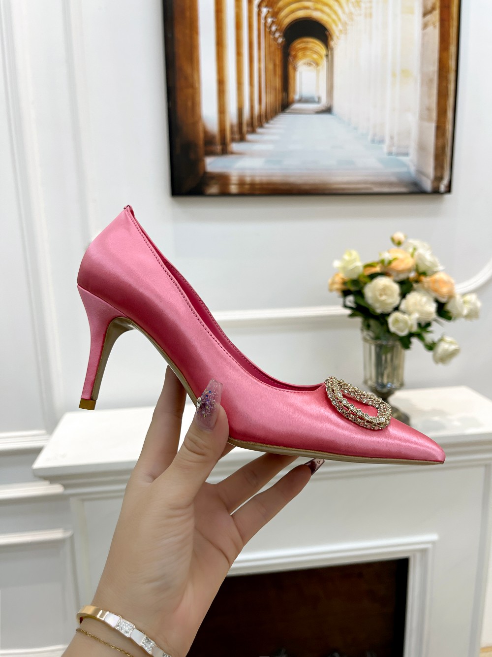 versión superior 𝑉𝐴𝐿𝐸𝑁𝑇𝐼𝑁𝑂 Valentino Primavera/Verano 2023 nuevos de mujer. ¡8 colores zapa