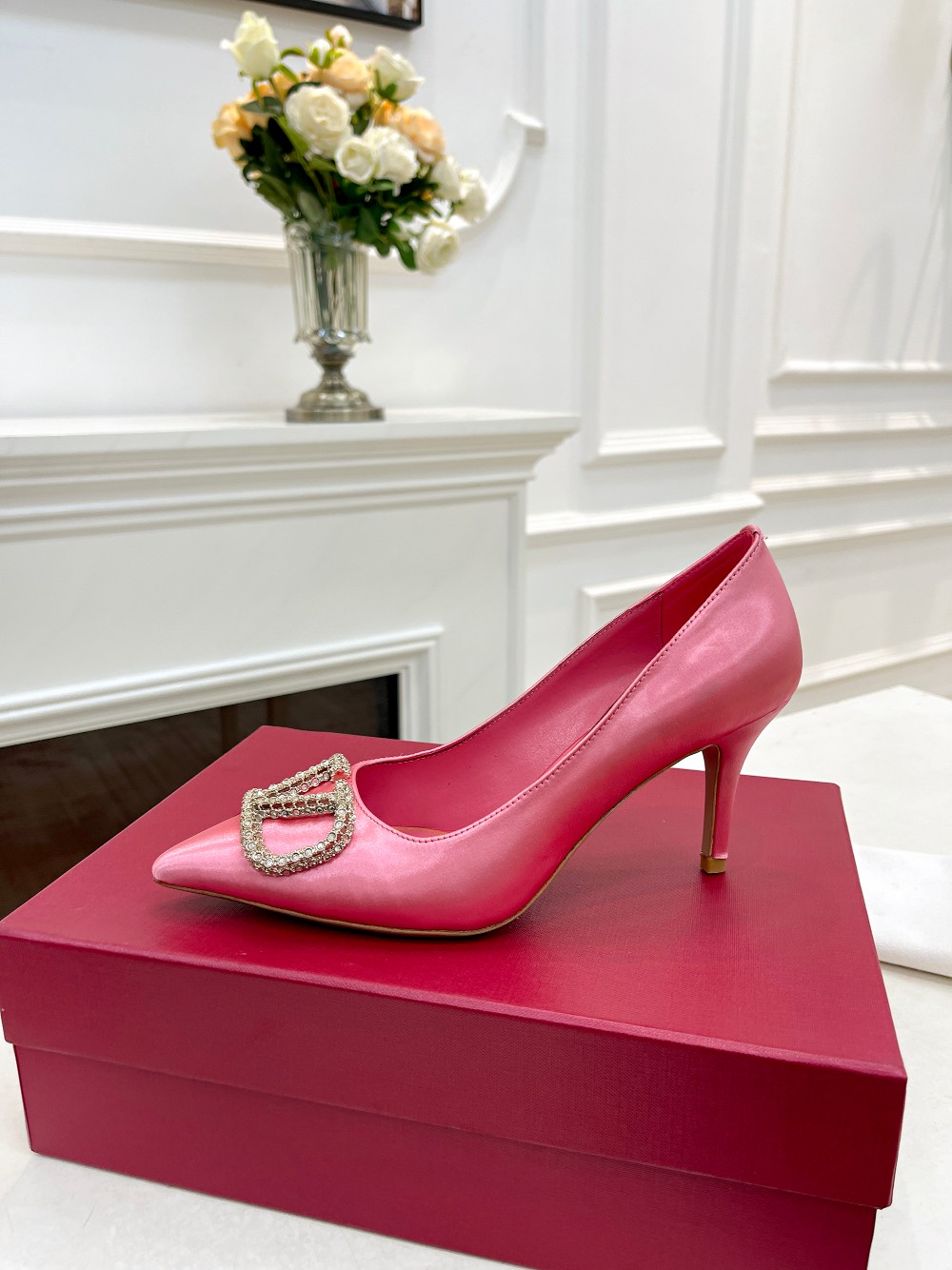VALENTINO Women's Spring/Summer Rhinestone Pumps - Elegant & Sensual