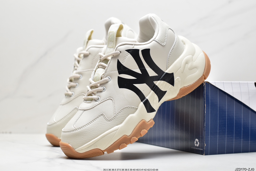 Yankees exclusive x MLB Big Ball Chunky A Running thick-soled jogging shoes