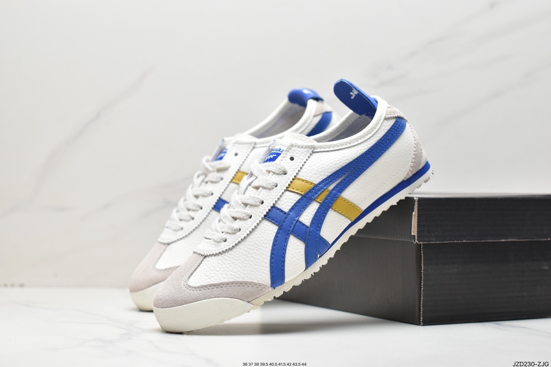 Nissan classic old brand-Onitsuka Tiger/Onitsuka Tiger Mexico 66 classic Mexican jogging shoes ”leather white white gray black” 1183B815