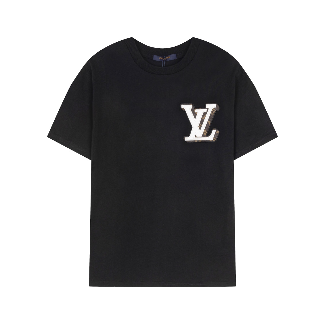 Louis Vuitton Clothing T-Shirt Wholesale Imitation Designer Replicas
 Black White Unisex Cotton Short Sleeve