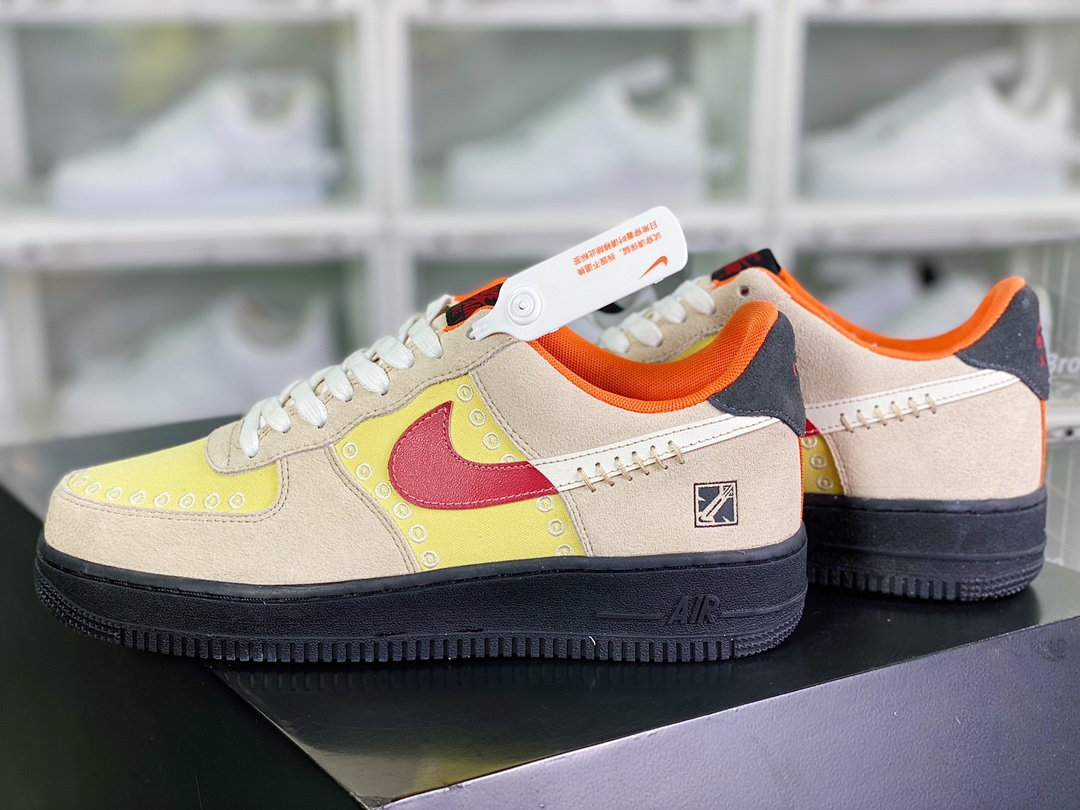 Air Force 1 07 Low ”Somos Familia” Air Force 1 series low-top sneakers ”Khachi yellow embroidered Day of the Dead” DZ5355-126