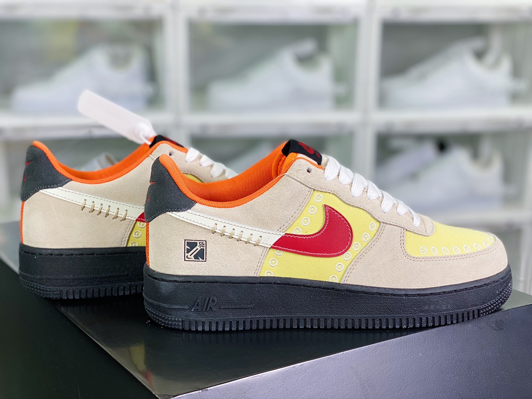 Air Force 1 07 Low ”Somos Familia” Air Force 1 series low-top sneakers ”Khachi yellow embroidered Day of the Dead” DZ5355-126